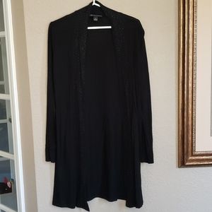 Long black duster with rhinestones